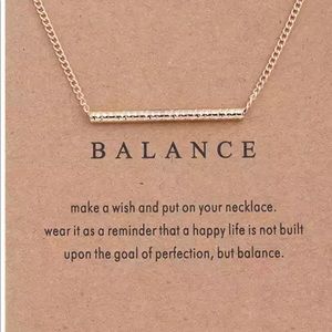 Straight Bar Pendant Short Necklace